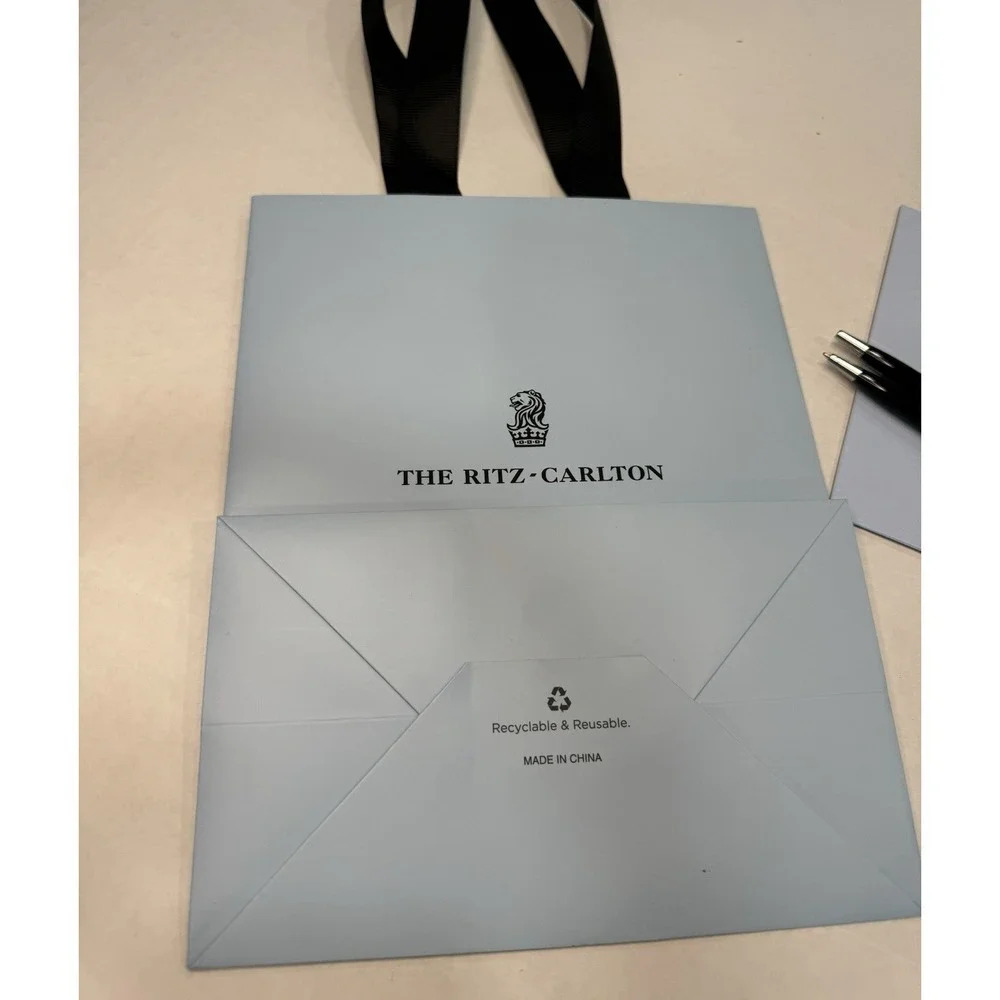 Ritz Carlton Lot Of 4 Items, 2 Pens, 1 Notepad, 1 Bag Collector Must Have